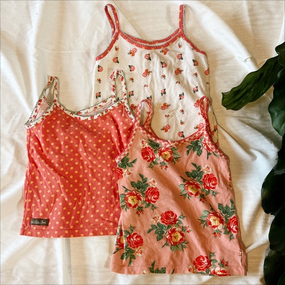 MATILDA JANE set of 3 floral & polka dot tank tops